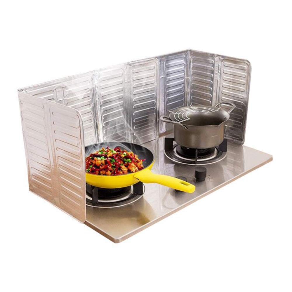 Kitchen Aluminium Anti-oil Plate Foldable Stove Heat Insulation Splash Proof Baffle Wall Protected Screens Kitchen Accessories