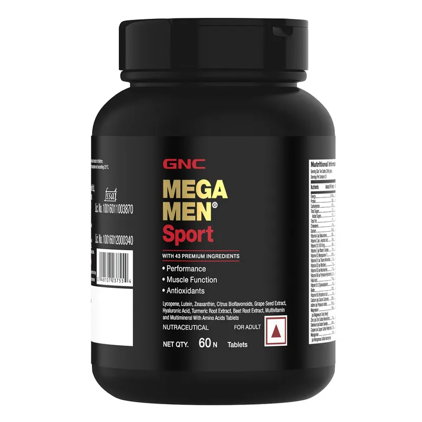 GNC Mega Men Sport Multivitamin- 60 Tablets With Supports Muscle Performance & Recovery, Made For Fitness Lifestyle