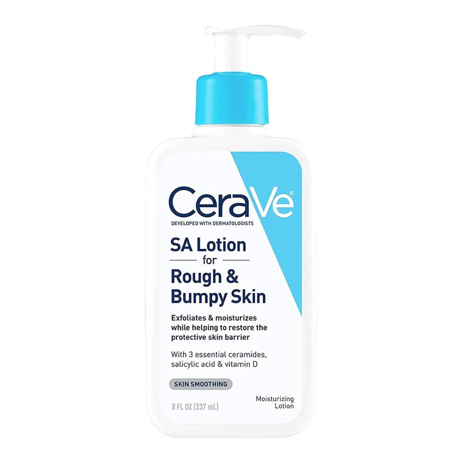 Cerave Sa Lotion For Rough & Bumpy Skin Vitamin D, Hyaluronic Acid, Lactic Acid & Salicylic Acid Lotion Fragrance Free & Allergy Tested 8 Ounce