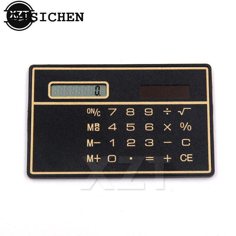 DISICHEN New style Portable 8 Digit Ultra Thin Solar Power Calculator with Touch Screen Credit Card Design Mini Calculator for Business School