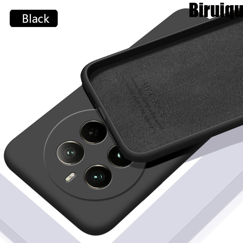 Biruiqu For Realme 12 Pro / Realme 12 Pro + Pounch Silicone Shockproof Case Slim Back Cover