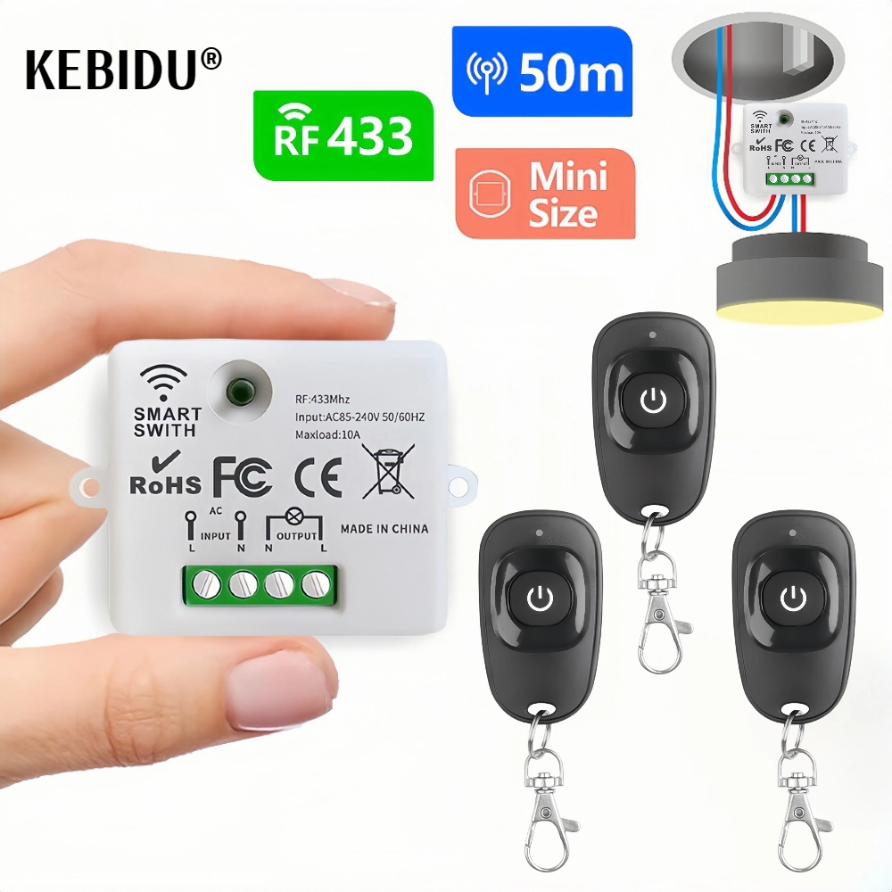New style RF433 Remote Control Smart Wireless Lighting Switch 110V 220V Mini Module ON/OFF Transmitter For Led Light Bulb DIY Garage Doors