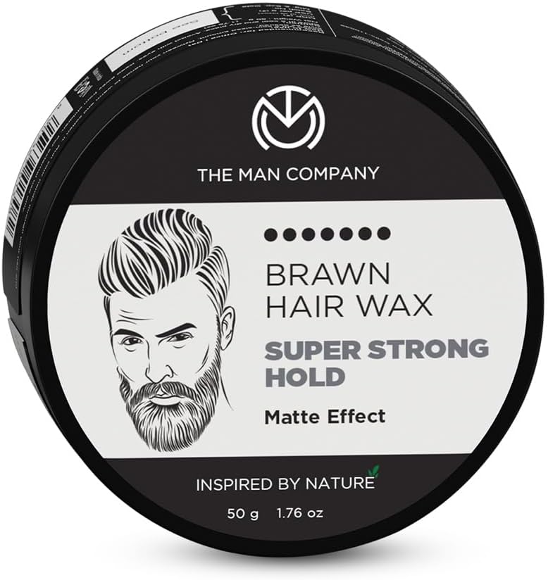 The Man Company Hair Styling Brawn Wax Cream with Almond Oil & Argan Oil 50g