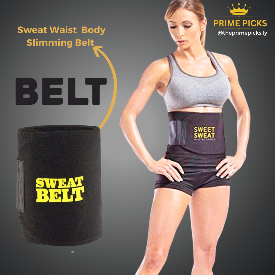 Prime Picks Premium Sweet Sweat Thigh Trimmers for Men & Women | Sauna Effect Slimming Belt | Neoprene Thigh Reducer & Fat Burner Wraps | Adjustable Weight Loss Corset for Gym, Workout & Fitness Training