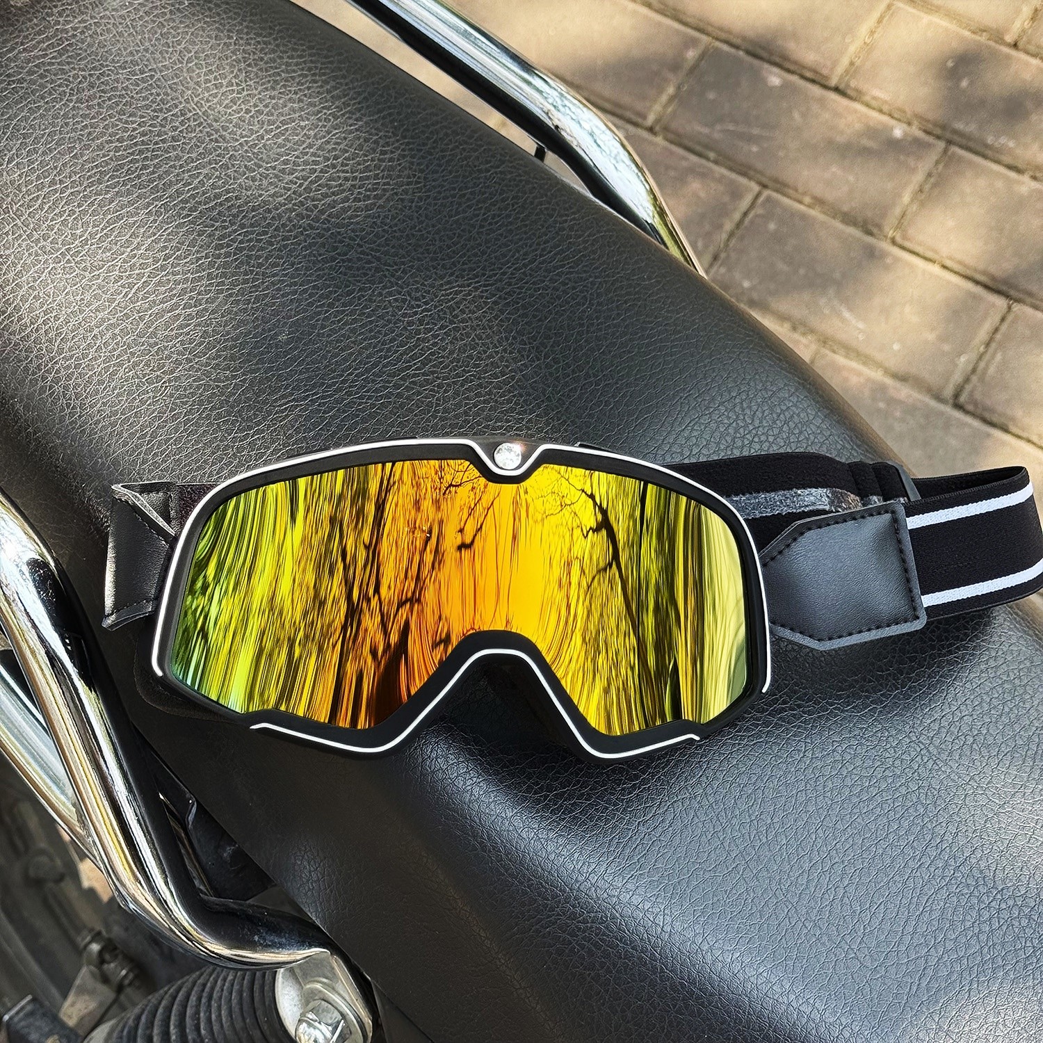 Accessories: Helmet, Sunglasses, Scooter, Goggles, Protective Cycling, Men's RacingCafe Glasses, Outdoor Windproof, Vintage
