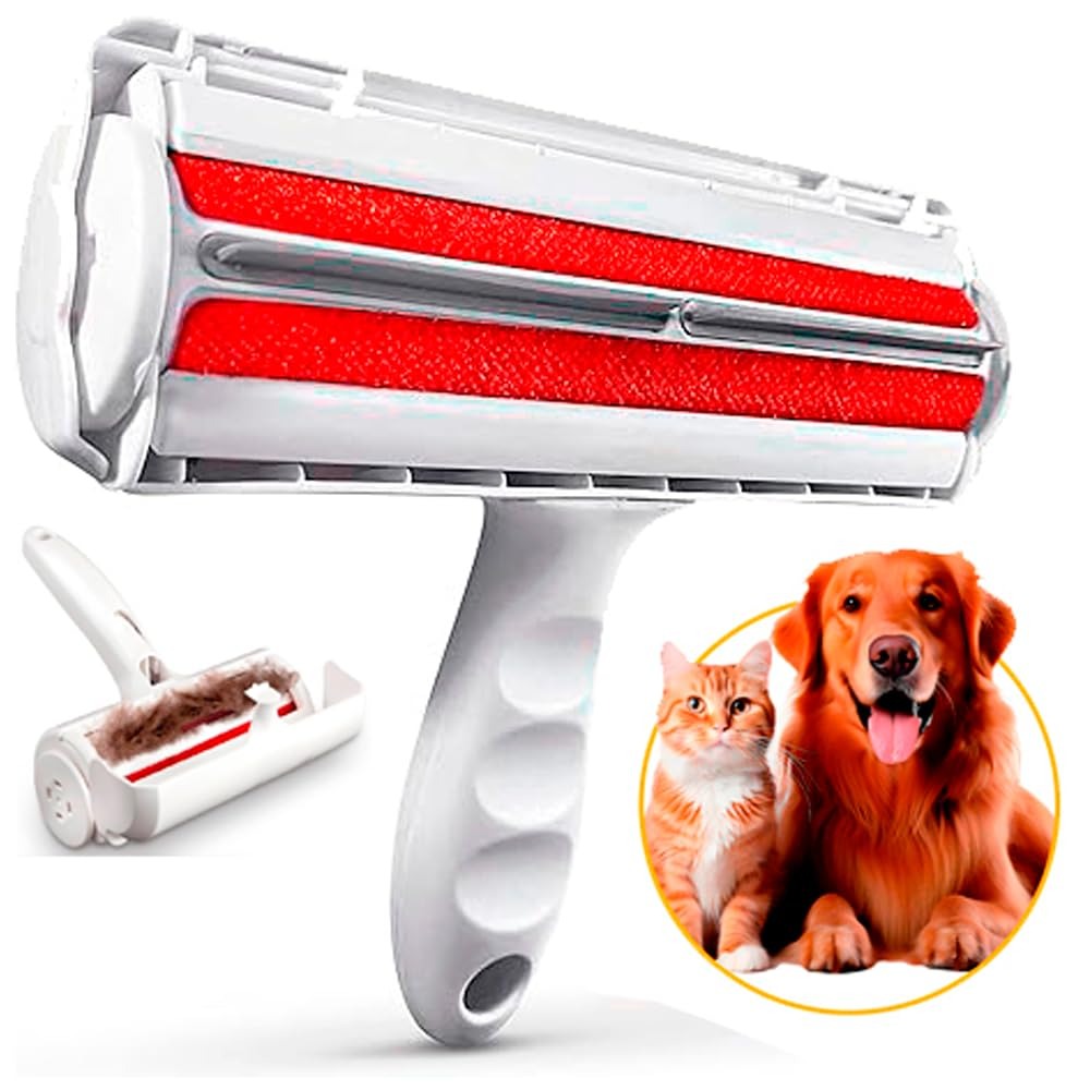 Pet Hair Remover | Cat & Dog Hair Remover for Furniture, Couch, Clothes, Carpet, Car | Portable Pet Hair Remover for Car Seats, Bedding | Reusable Lint Rollers for Pet Hair