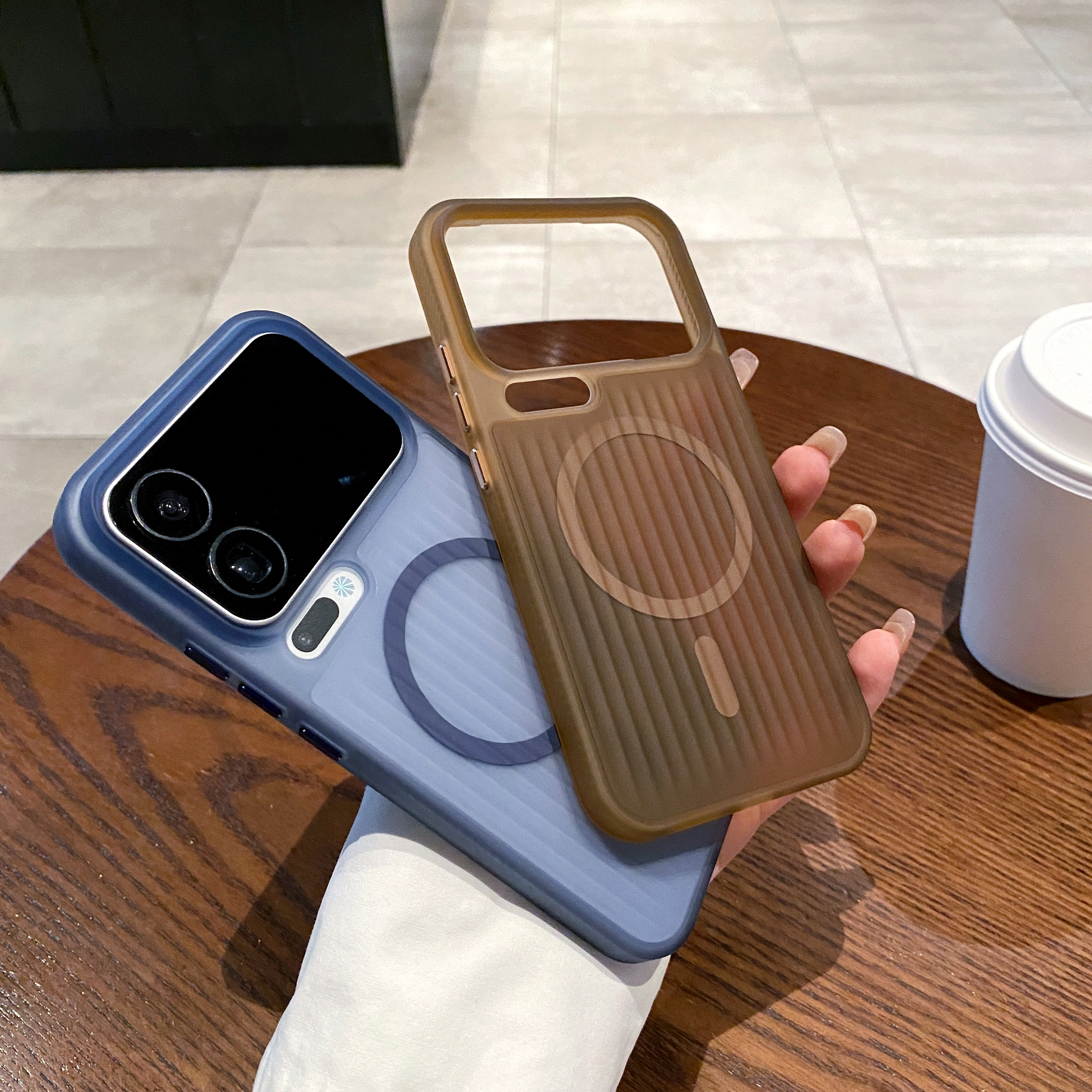 HODON Fashion Denim Fabric Pattern Magnetic Case For Xiaomi 17 Pro Max 15 Pro Mi 15 Ultra Cases Wireless Charging Anti-Slip Slim Matte Hard Phone Cover