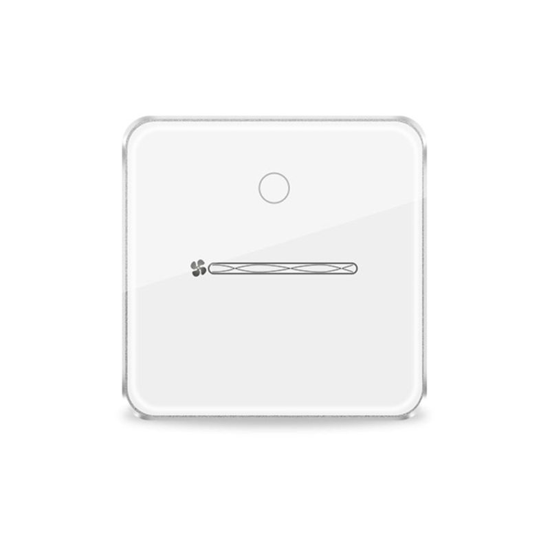 Zigbee Touch and Slider Fan Light Control Switch, Smart 1 Gang Setup, Neutral Wiring Required, for Tuya APP B