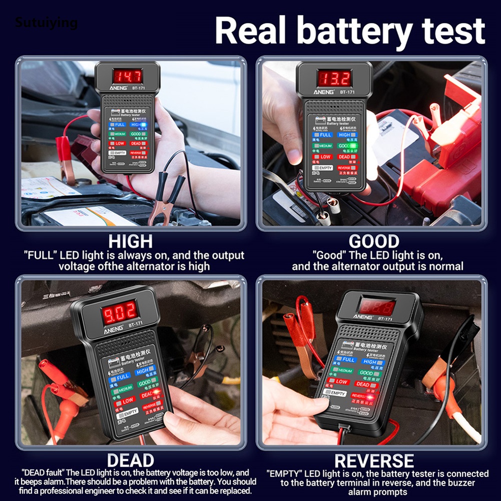 Sutuiying ANENG BT-171 Multifunctional Battery Testers 12V Auto Repair Industry New style Detection LCD Digital Car Battery Analyzer Diagnostic Tool