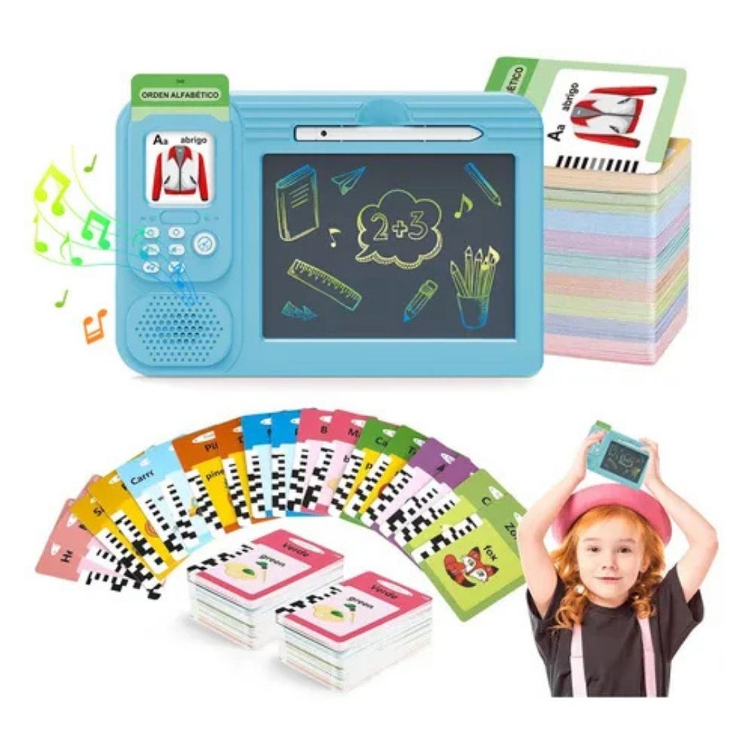 Kids Flash Card Drawing Tablet - LCD Writing Fun & Skill Building