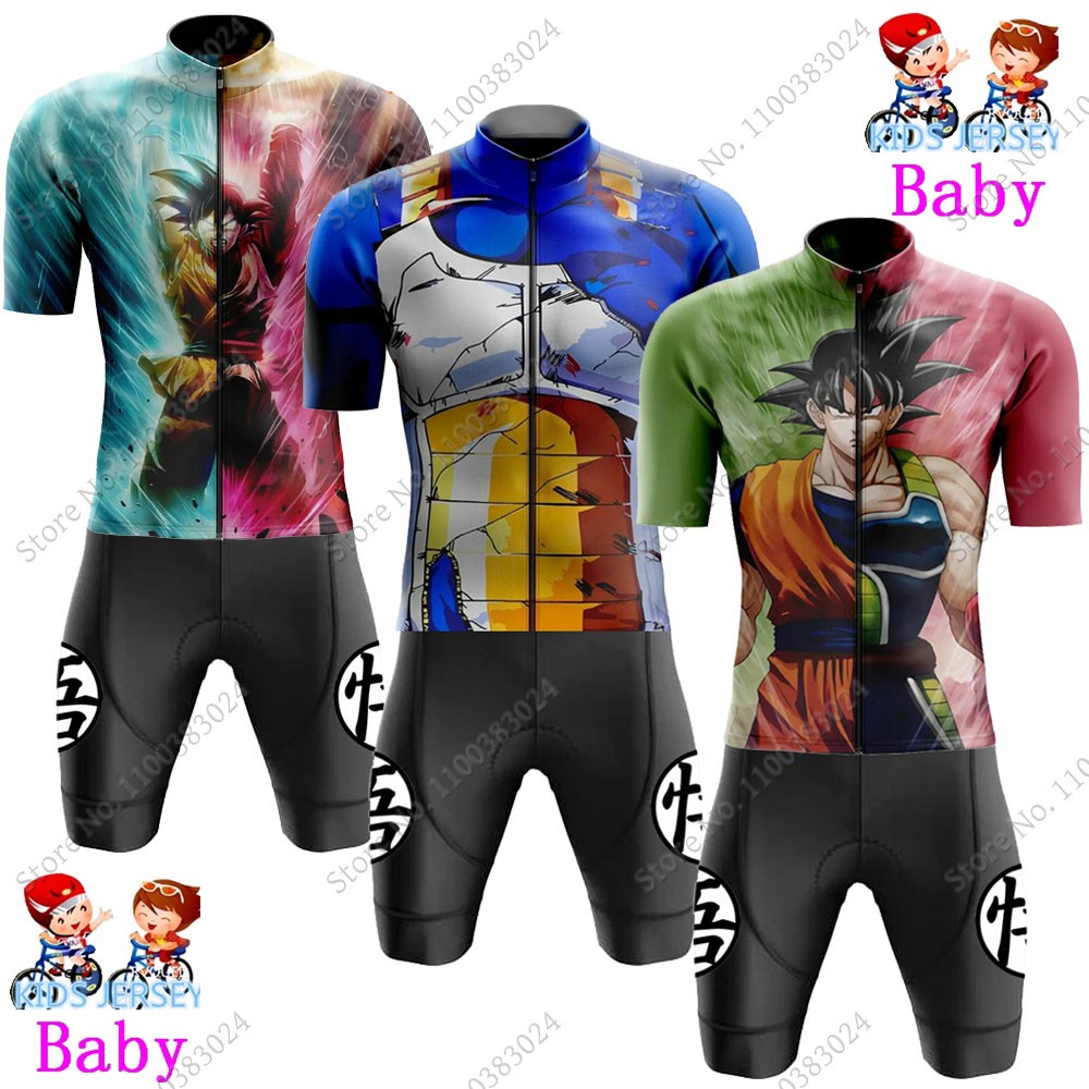 NEW ARRIVAL 2023 Kids Cartoon Cycling Jersey Set Summer Boys Girls Quick-dry Bike Clothes Road Bicycle Suit MTB Children Wear
