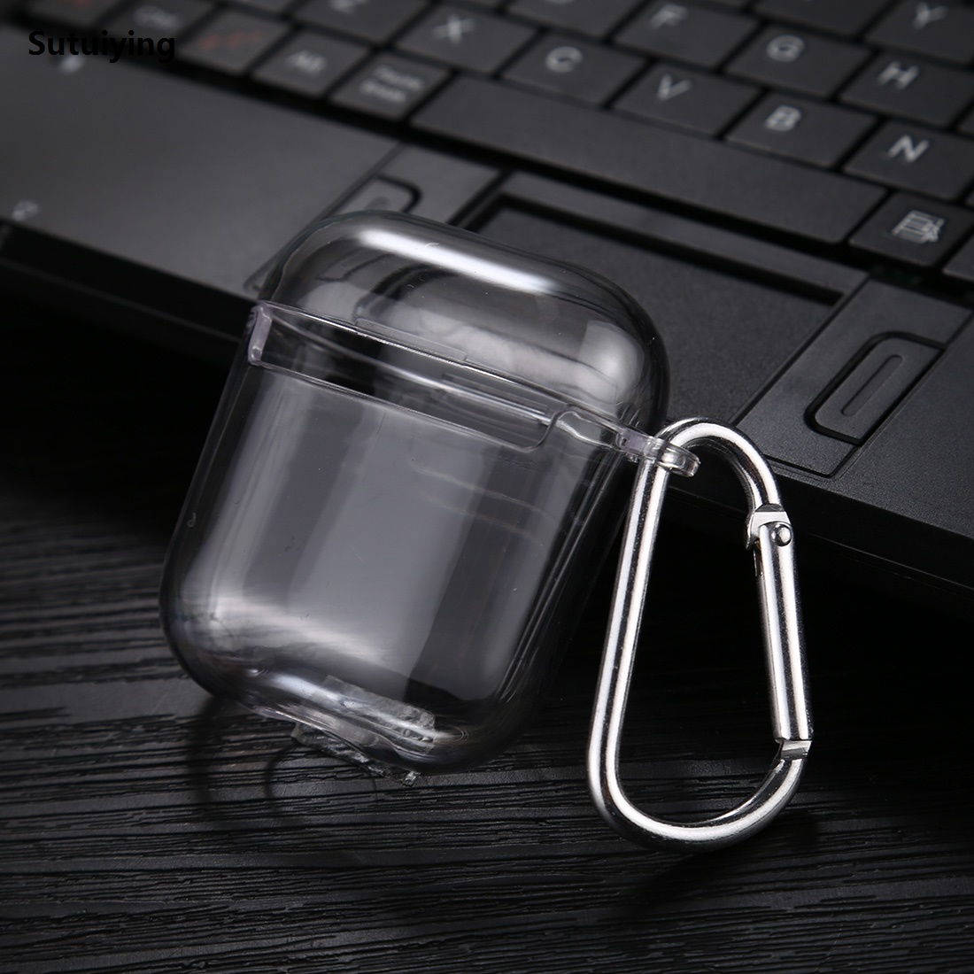 Sutuiying For AirPods 1 / 2 Transparent PC Hard Earphone Protective Fifty percent discount Case with Hook For AirPods 1 / 2 with Hook