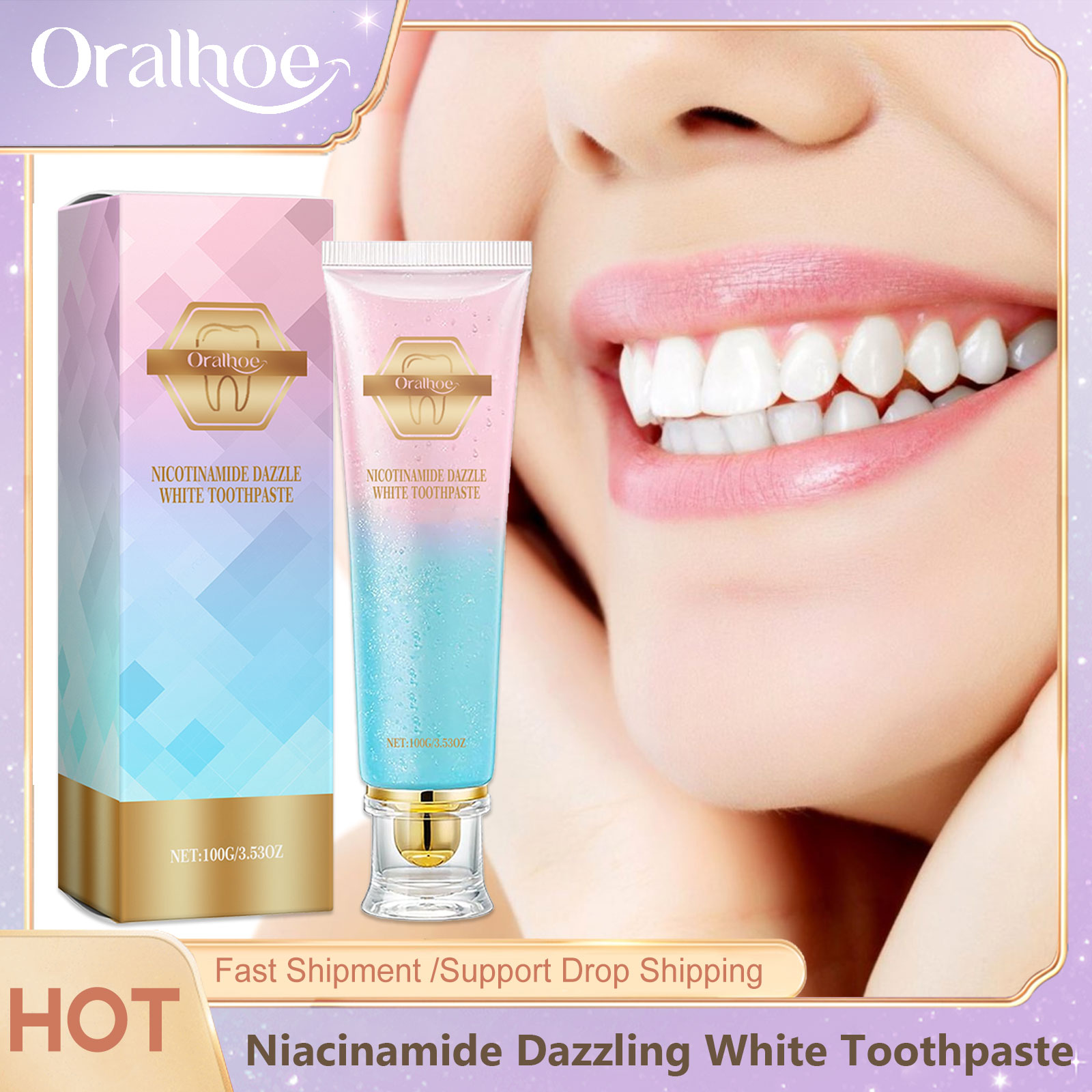 Whitening Toothpaste Yellow Teeth Bleaching Remove Plaque Stains Fresh Breath Oral Hygiene Cleaning Baking Soda Teeth Whitener