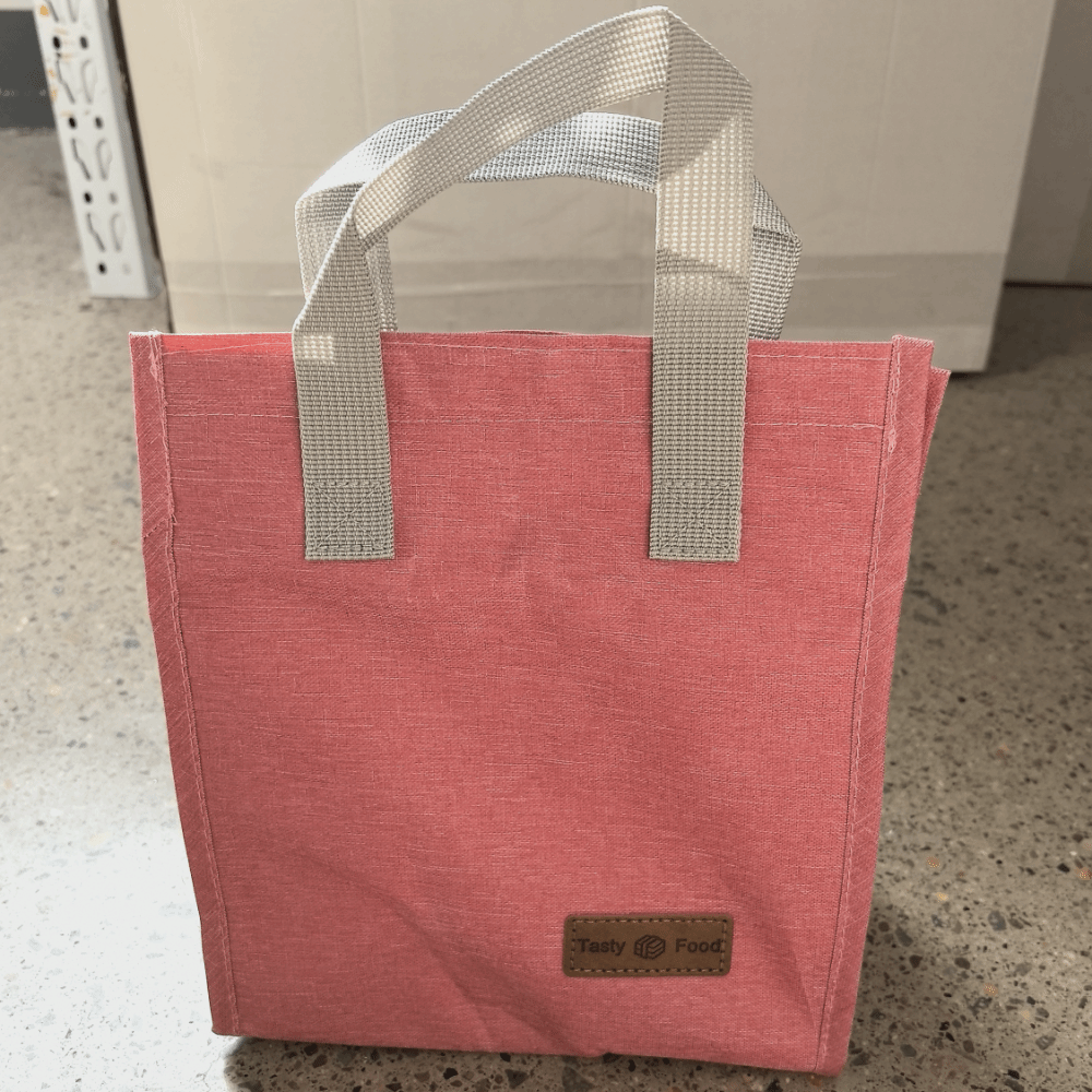 Portable Simple Solid Color Cooler Lunch Box Bag Picnic Food Bag Outdoor Tote Canvas Lunch Bag Thermal Breakfast Organizer Waterproof Lunch Bag Food Hand Bags