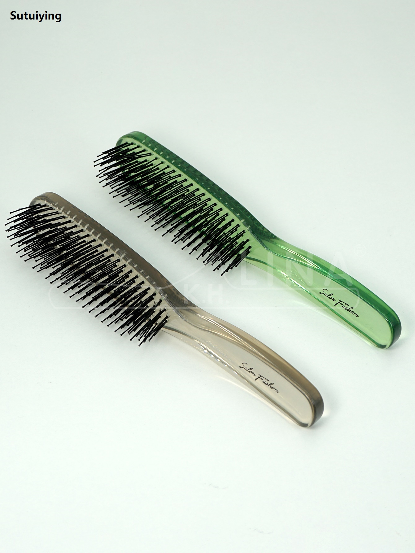 Sutuiying Square Detangling Hair Brush Long and short tooth hairbrush Pro High Quality Quick Hair Drying And Styling Fluffy Hair High Cranial Top