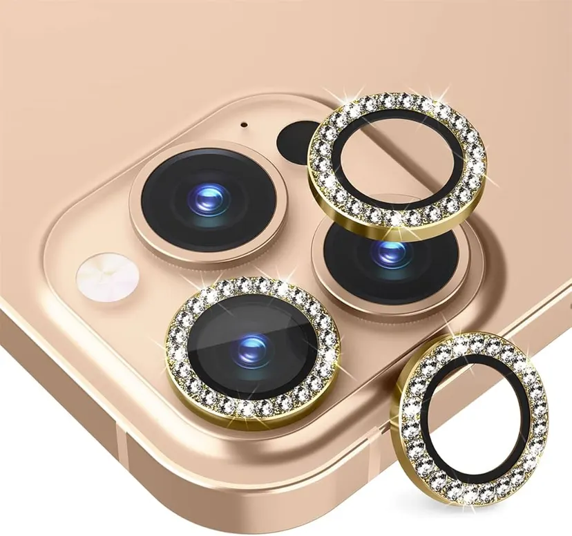 iPhone 16 Pro/iPhone 16 Pro Max Diamond Stone Camera Ring Glass