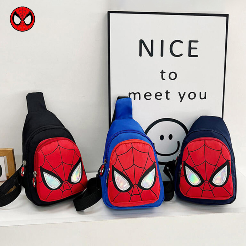 Disney Marvel Avengers Spiderman Children's Shoulder Backpack Pattern Large Capacity Bag Casual Student Boys Girls School Bags
