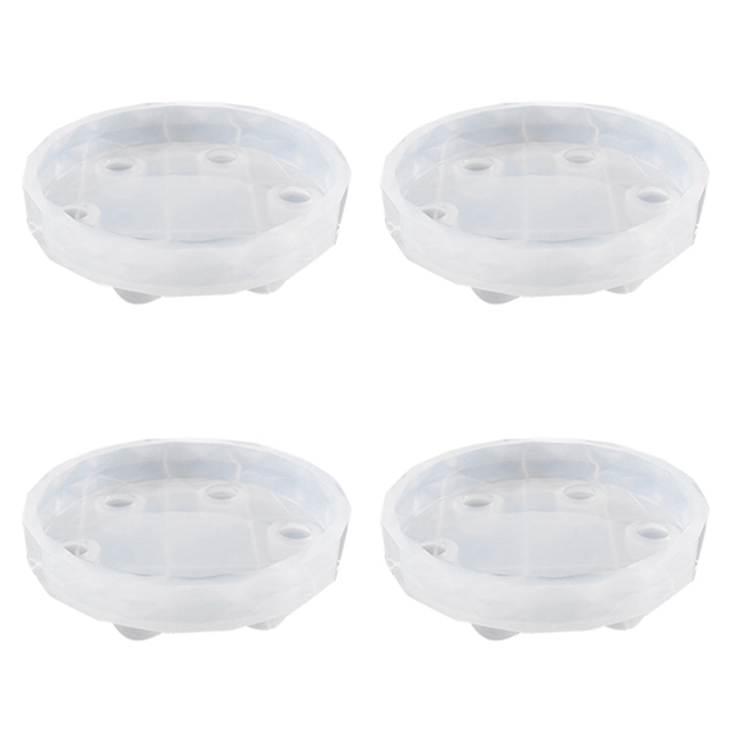 FORIDE 4X New Mini Resin Table Mold Silicone Mold Epoxy Mold Exhibition Table Mold DIY Crafting Tools(Molds Only)