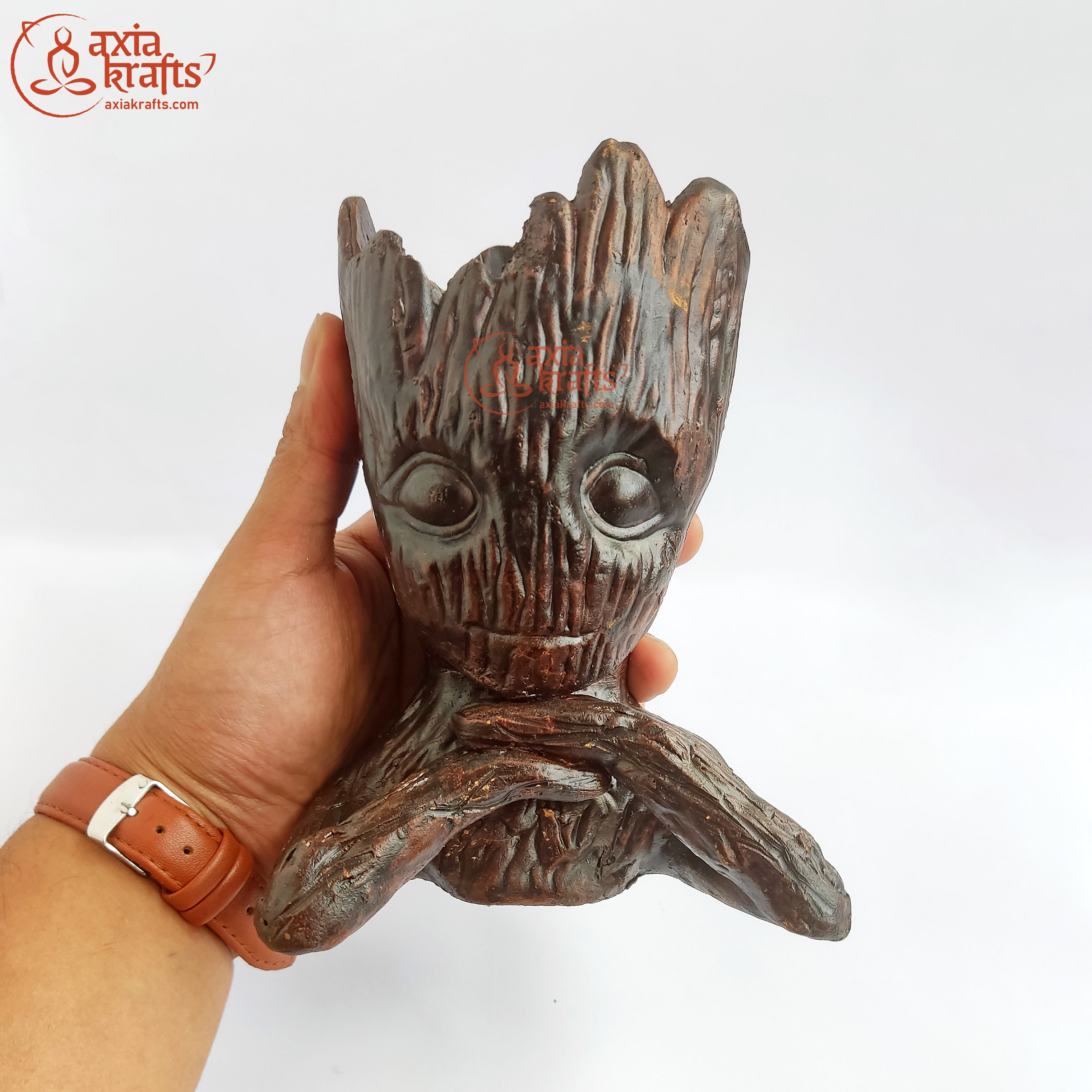 Axia Krafts Clay Groot Ceramic Plant Pot 6 Inches Decor