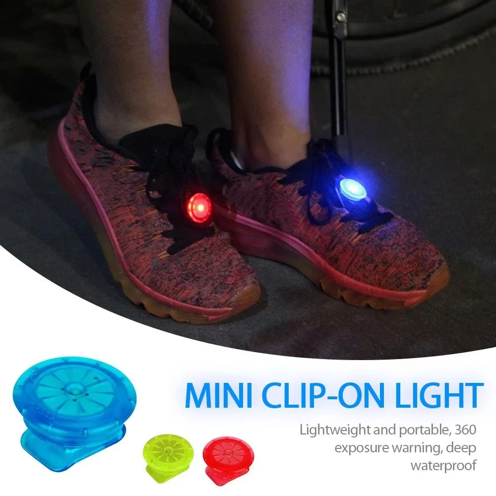 Durable Bright LED Running Light Clip Waterproof Safety Mini Warning LED Backpack Lamp Flashing Warning Luminous Night Bicycle Spoke Light for Night Running