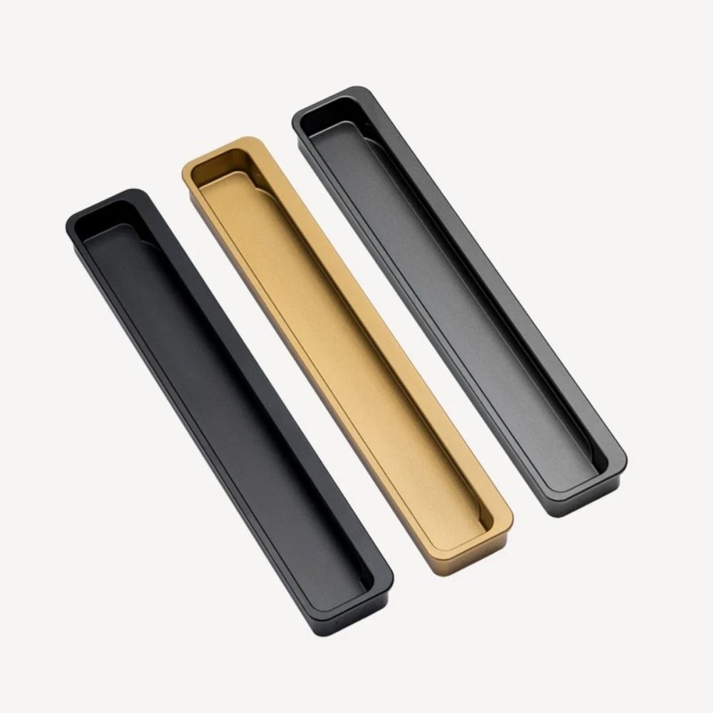 Simple and Elegant Modern Style Furniture Handle Slotting Metal Recessed Cabinet Door Handle High Quality Invisible Slotting Sliding Door Handle Cabinet Door