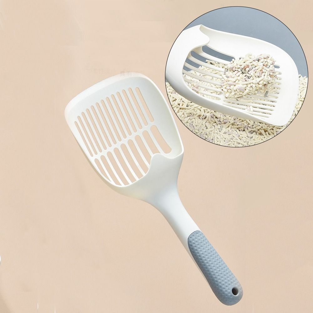 Convenient Long Handle Cat Litter Shovel Ergonomic Grip Pet Cleaning Tool Dogs Sand Scoop Graduated Sifting Holes Pooper Scoopers Litter Box Cleaning