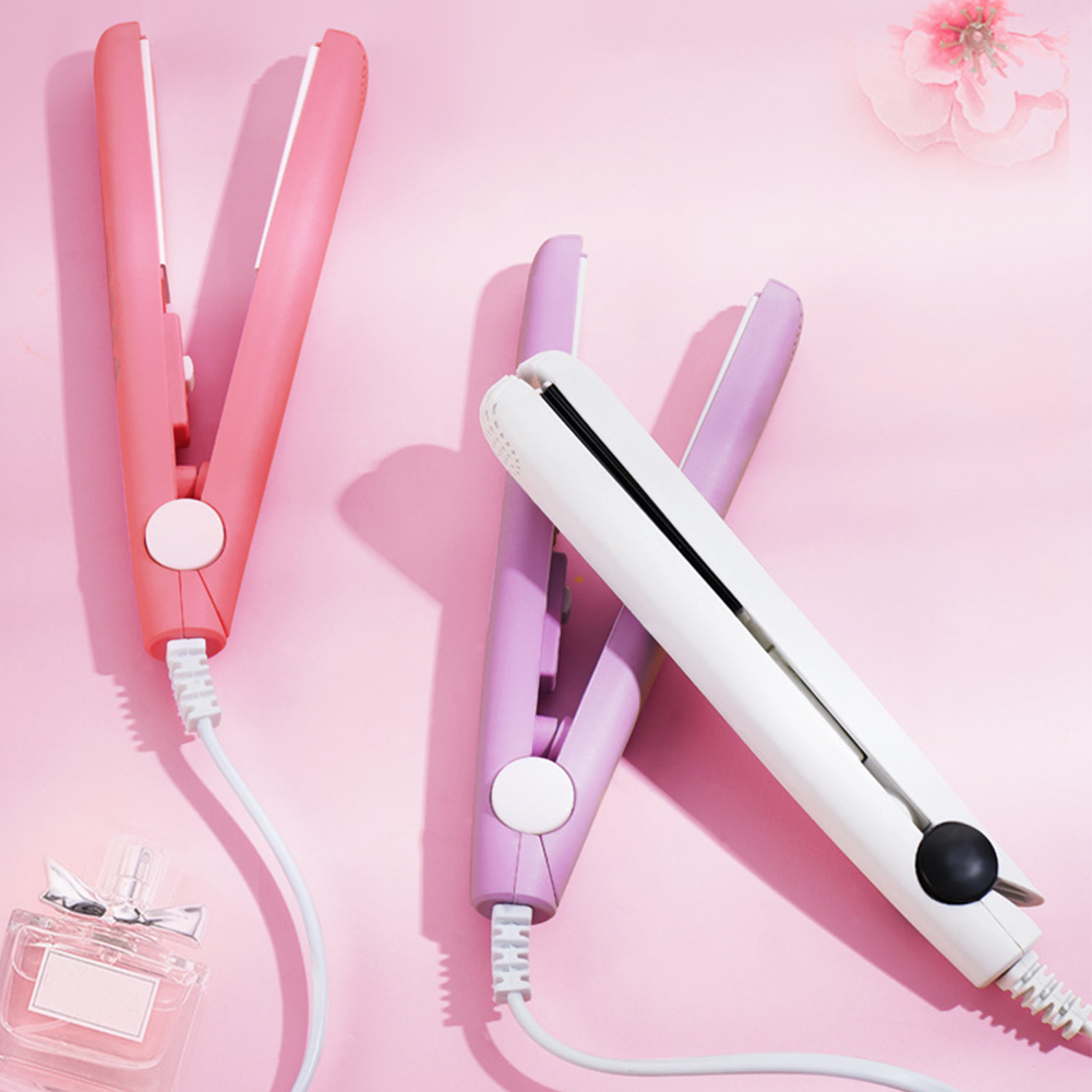 New style Hair Curl Straight Two-Speed Hair Straightener 】Mini Portable Store 【Aesth Diary Style Straight Clip Small Curling Iron】