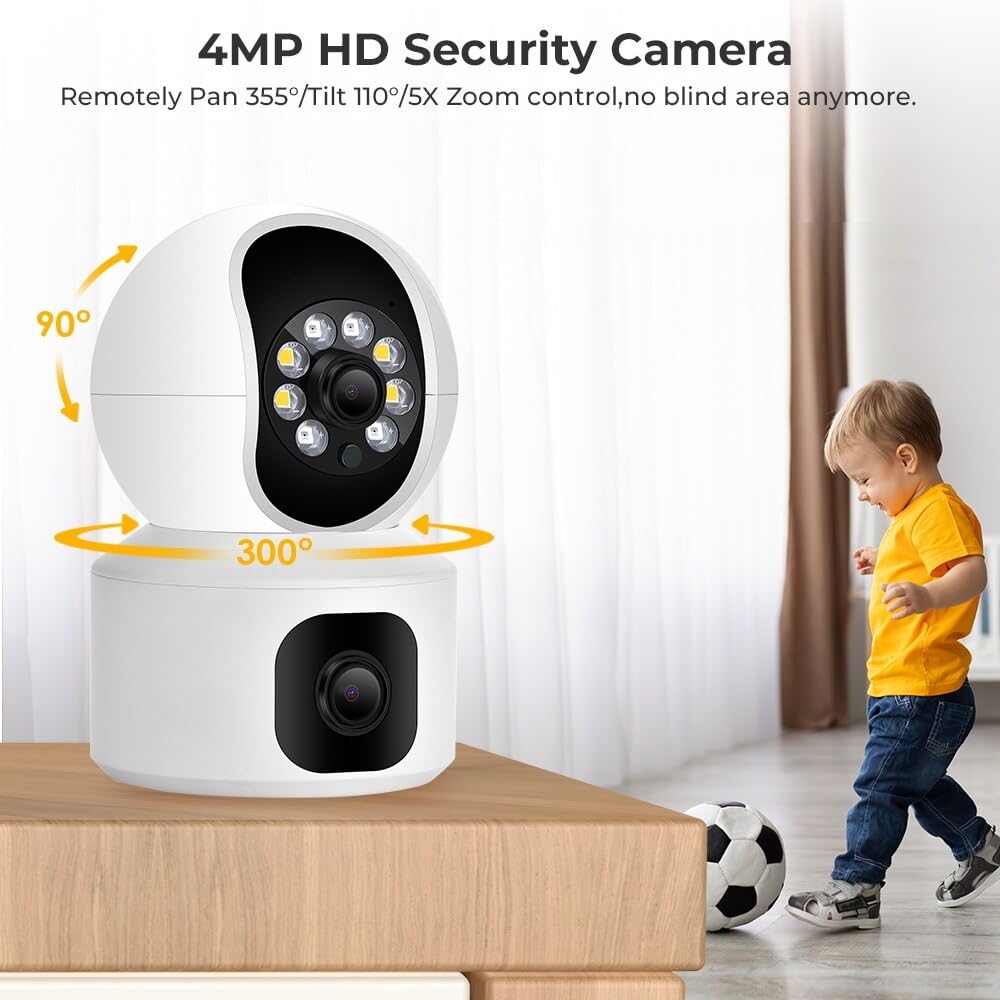 Dual Lens Wireless WiFi Smart CCTV Camera