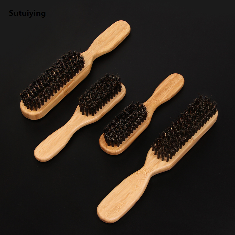Sutuiying Professional Men's Beard Brush Phoebe Handle Used for Oily Hair Fifty percent discount Styling Combing Split Ends Cleaning Brush Anti-Static Beard