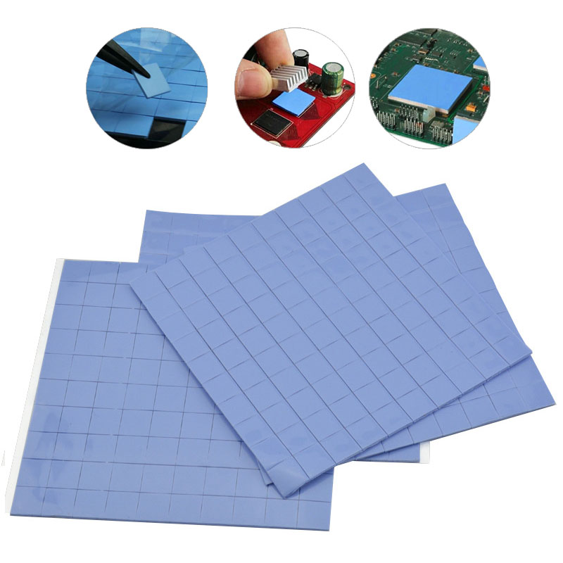 Bizzy 100pcs/lot10x10x1mm GPU CPU PS3 PS2 XBOX Heatsink Cooling Thermal Conductive Silicone Pad Works For TV Boards Proper Electronics