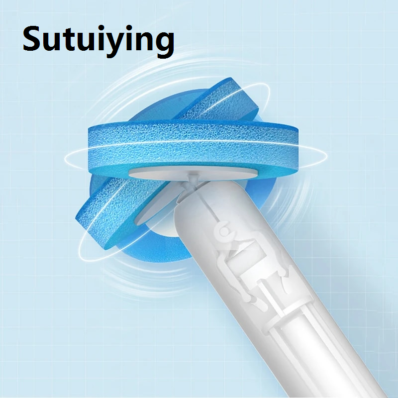 Sutuiying IZEFS Disposable Toilet Brush With Cleaning Liquid Wall-Mounted Cleaning Tool For Bathroom Replacement Brush Head Wc Accessories