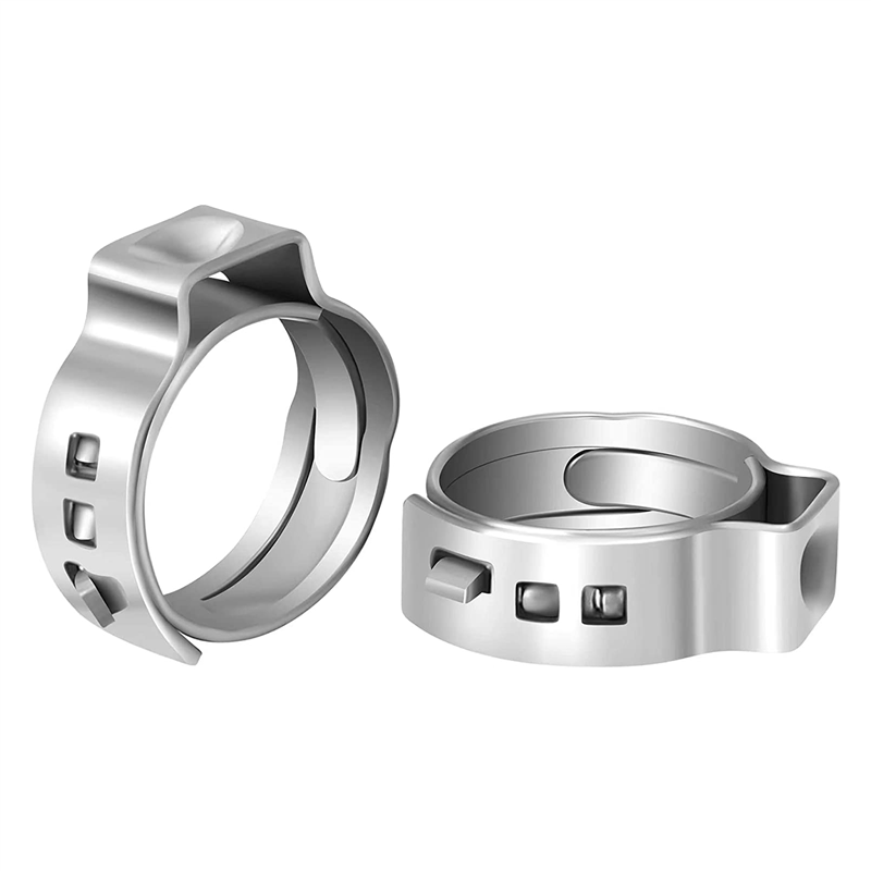 100 PCS Pex Cinch Clamp Rings High-Quality 304 Stainless Steel Pex Crimp Rings Pex Pipe Fitting Clamp Rings 1/2-Inch