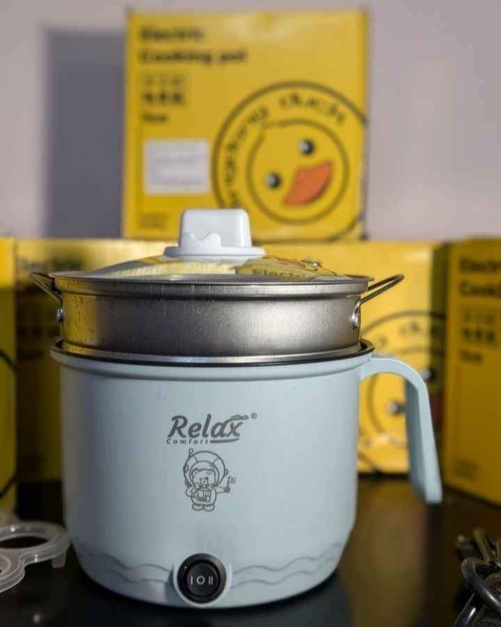 1.8L Multifunction Electric Cooker With Steamer Hot Pot Noodles Pots Rice Cooker Steamed Eggs Pan Soup Pots (Assorted Color)