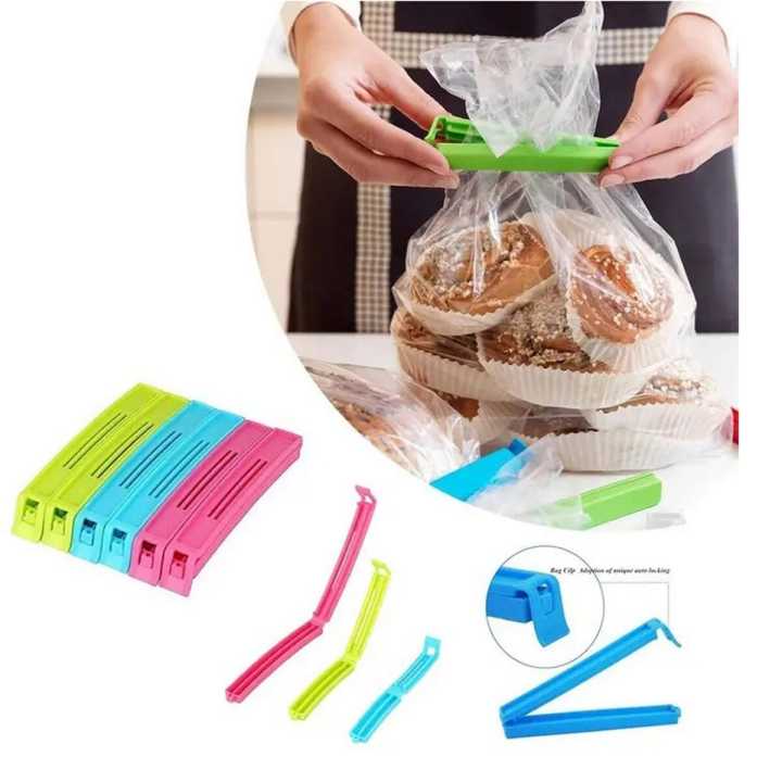 Sajha24 Multipurpose Food Snack Plastic Bag 18 Pieces Clip Sealer Packet Sealer Clamps
