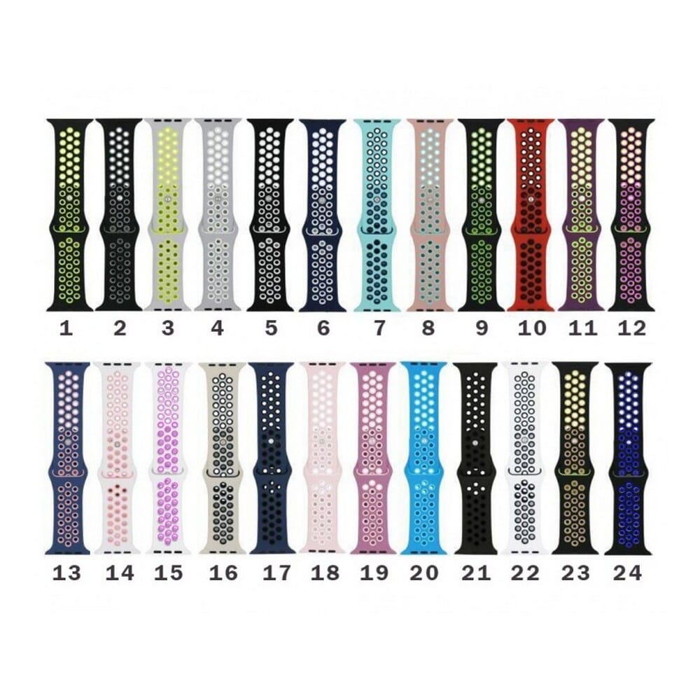 Watch Sports Watch Strap Replacement Silicone Rubber Wristband For Apple Watch Smart Watch 42/44mm (per piece)