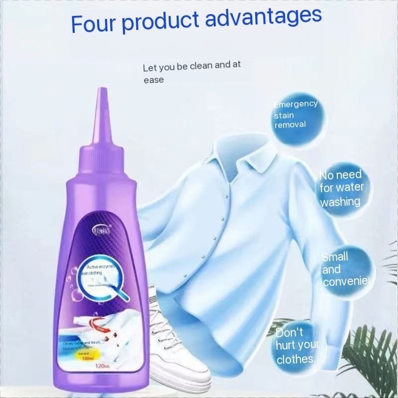 Liquid Clothes Stain Remover 120ml | Active Enzyme Fabric Cleaner | Tough Stain Removal Solution