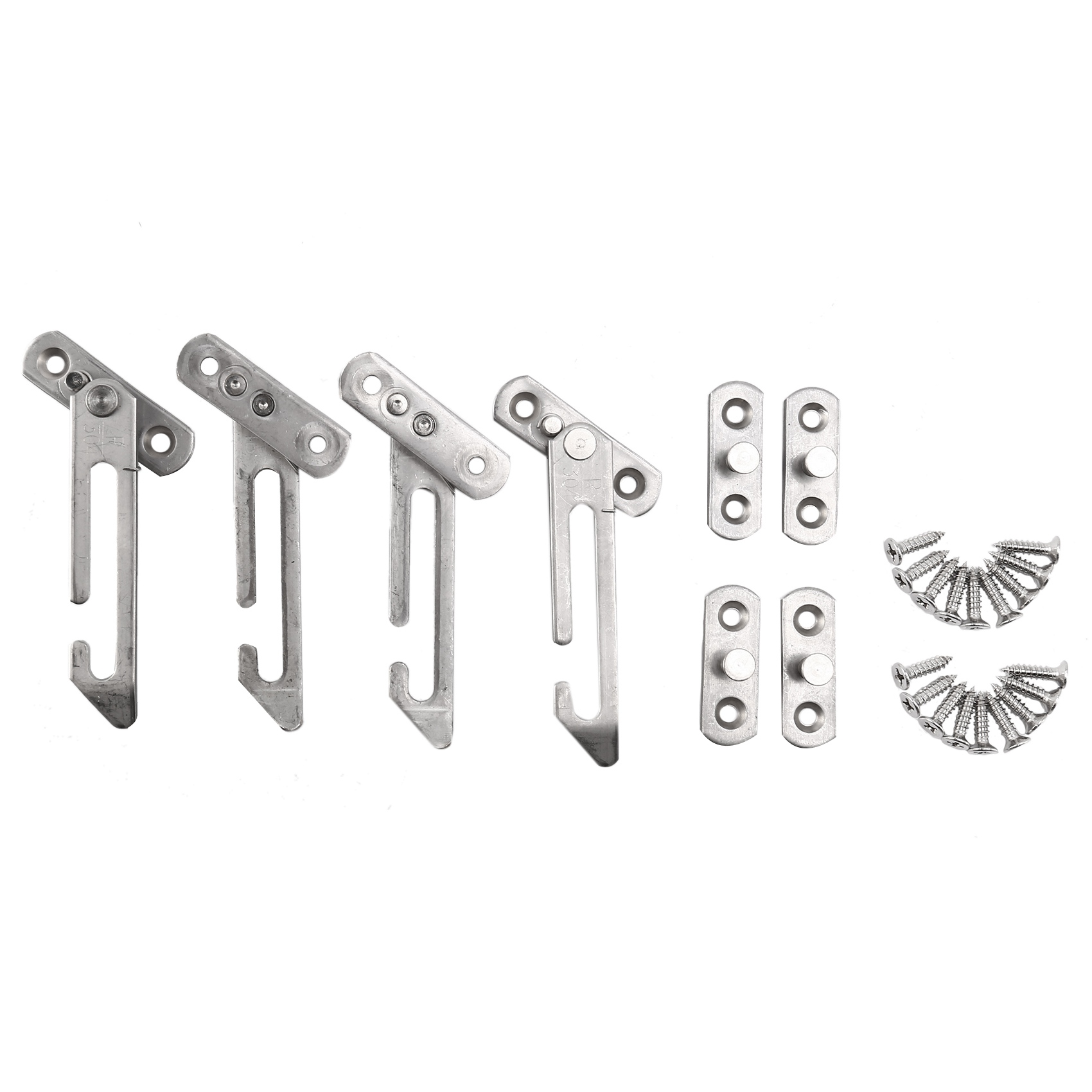 NAMUNY 4 Pack Window Restrictor Locks Window Restrictor Hook Stainless Steel Child Lock Restrictor with Screws for Upvc