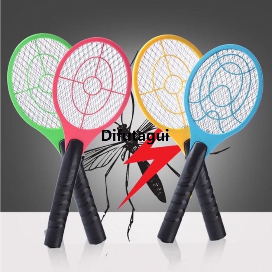 Difutagui 2021 New Electric Fly Insect Bug Zapper Bat Racket Swatter Bug Mosquito Affordable Wasp Pest Killer Household Batteryable Mosquito Killer