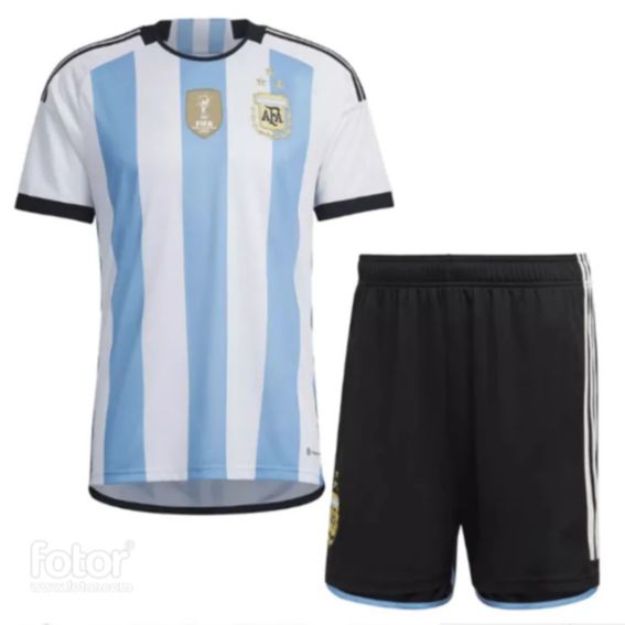 Argentina FIFA World Cup Home Qatar Jersey With 3 Star Made In Thailand