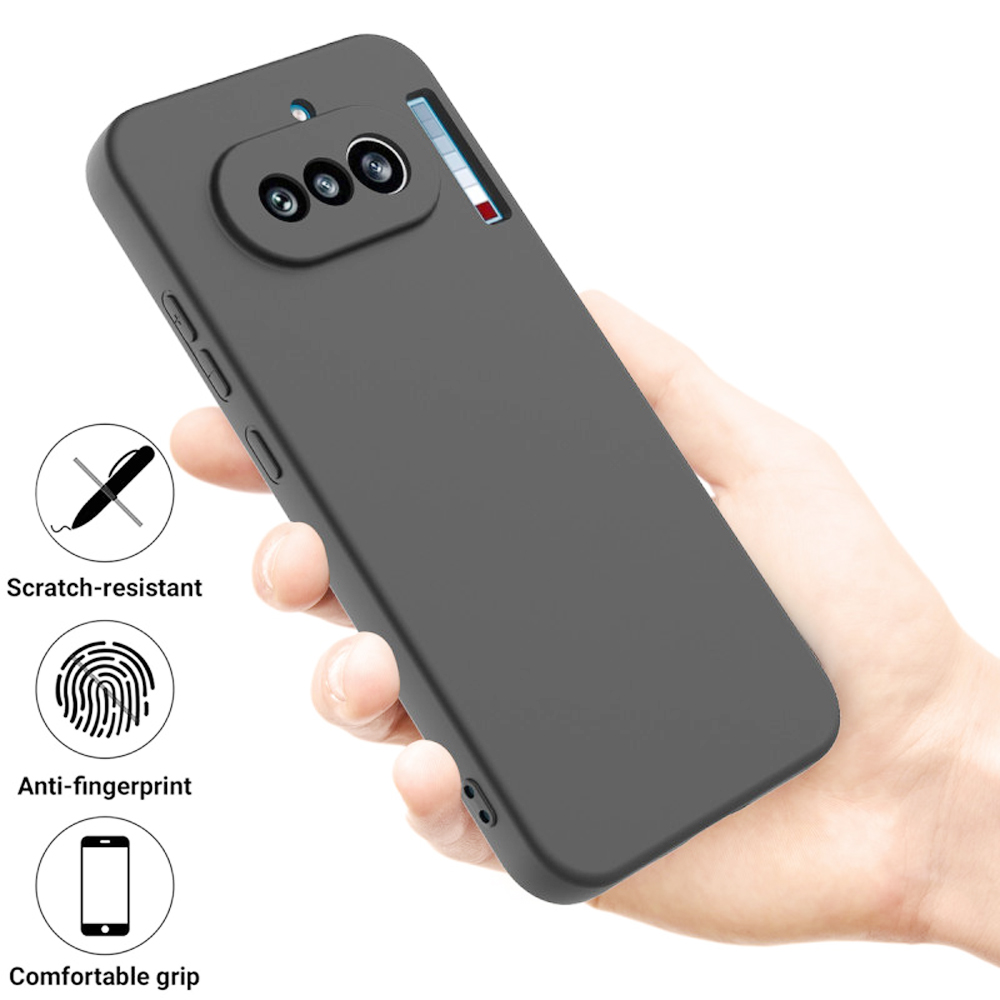 For NOTHING PHONA 4A 5G Case - Silicone Dropproof Full Coverage Phone Back Cover (Black)