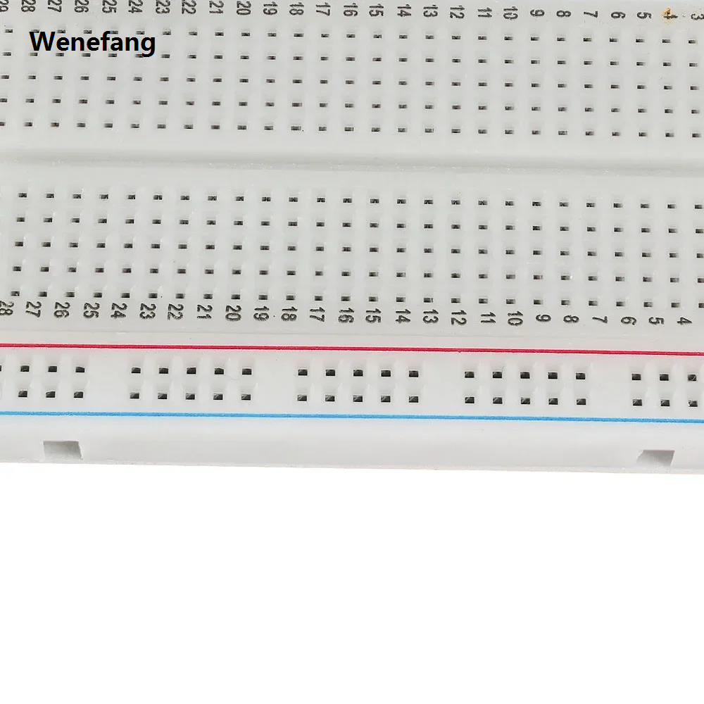 Wenefang 1PCS Breadboard 400 Tie Points Solderless Prototype Universal New Test Protoboard Bread Board White Transparent for Arduino