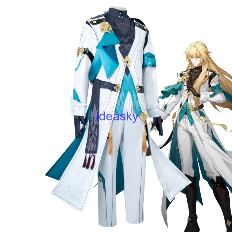 New Luocha Cosplay Honkai Star Rail necklace Cosplay Costume StarRail Luo Cha Shoe Wig Anime Chinese Game Halloween Outfit Women Men