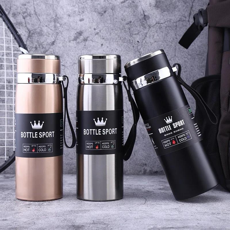 800ml Thermal Water Bottle Thermos Vacuum Flask Double Stainless Steel Coffee Tea Insulated Cup Leakage-proof for Office