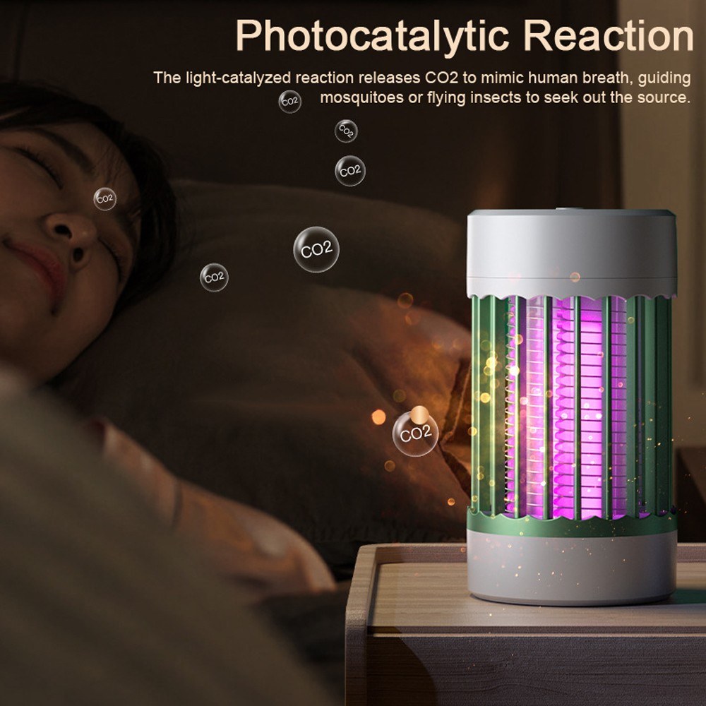 LED Bug Zapper Portable Electric Mosquito Insect Killer Fly Zapper Camping Night Light with 2 Modes for Home Outdoor Camping Patio Garden Backyard