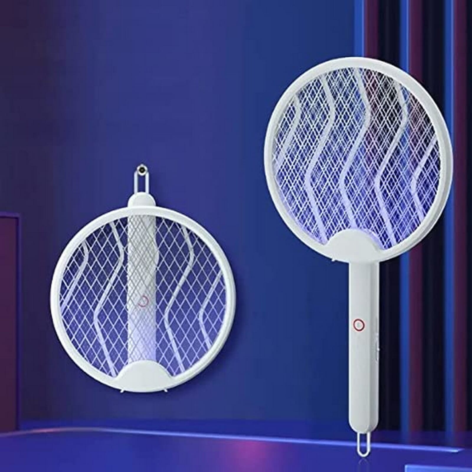 Bug Zapper Electric Fly Swatter, Rechargeable Bug Zapper Racket with 2 Modes 3000V High Voltage Foldable, Mosquito Zapper Killer for Outdoor Indoor