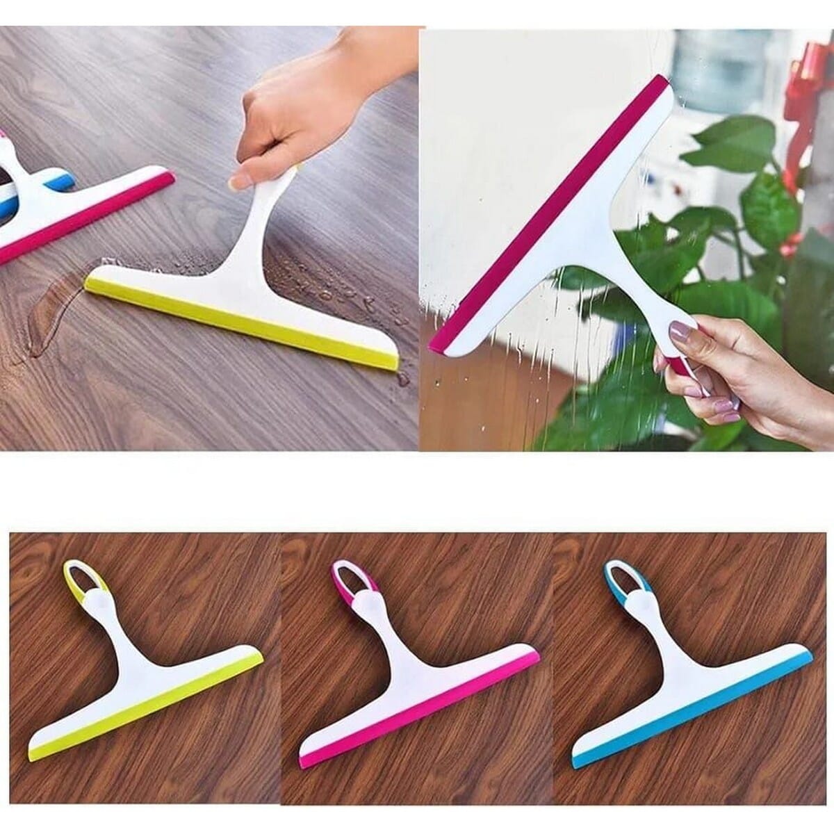 Non-Slip Hand-Held Wiper for Cleaning Window Glass, Tiles, Kitchen Table Platform, Car Auto Windshield