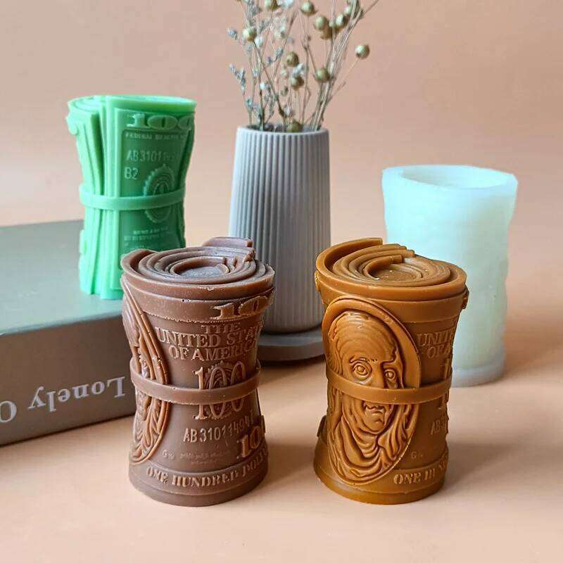 DIY Aroma Dollar Silicone Mold Handmade Plaster Resin Ornaments Molds Money 100 Dollars Soap Candle Making Supplies