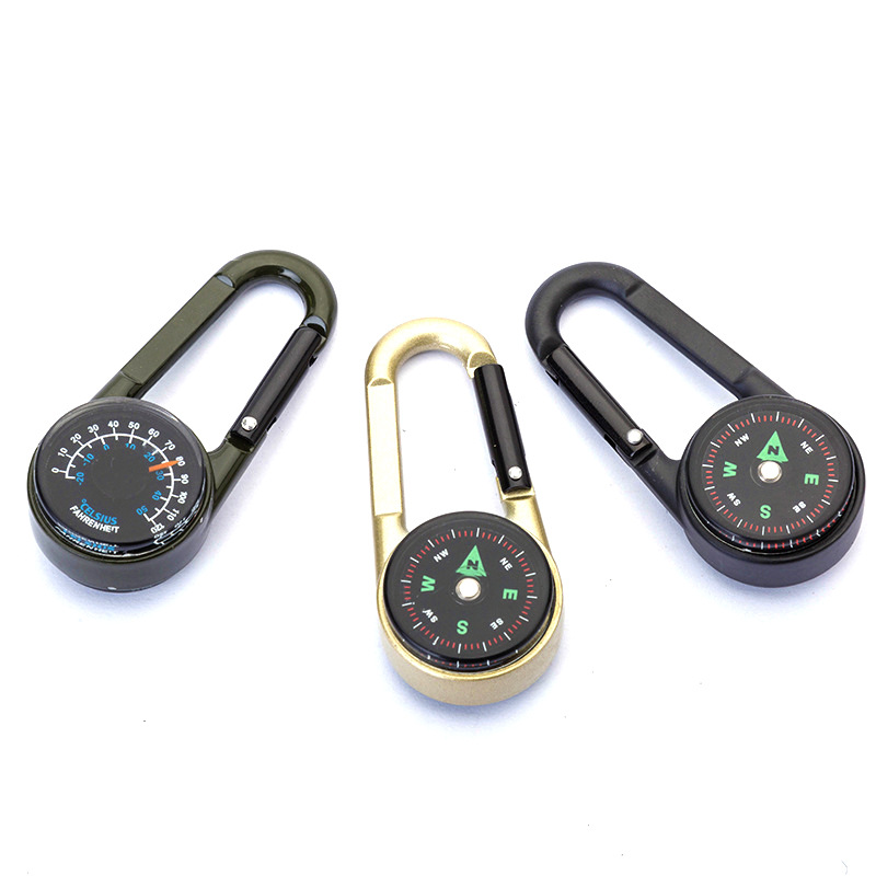 Outdoor Tools Compass Backpack Buckle New Zinc Alloy Lost Compass Finger Carabiner Quick Hanging