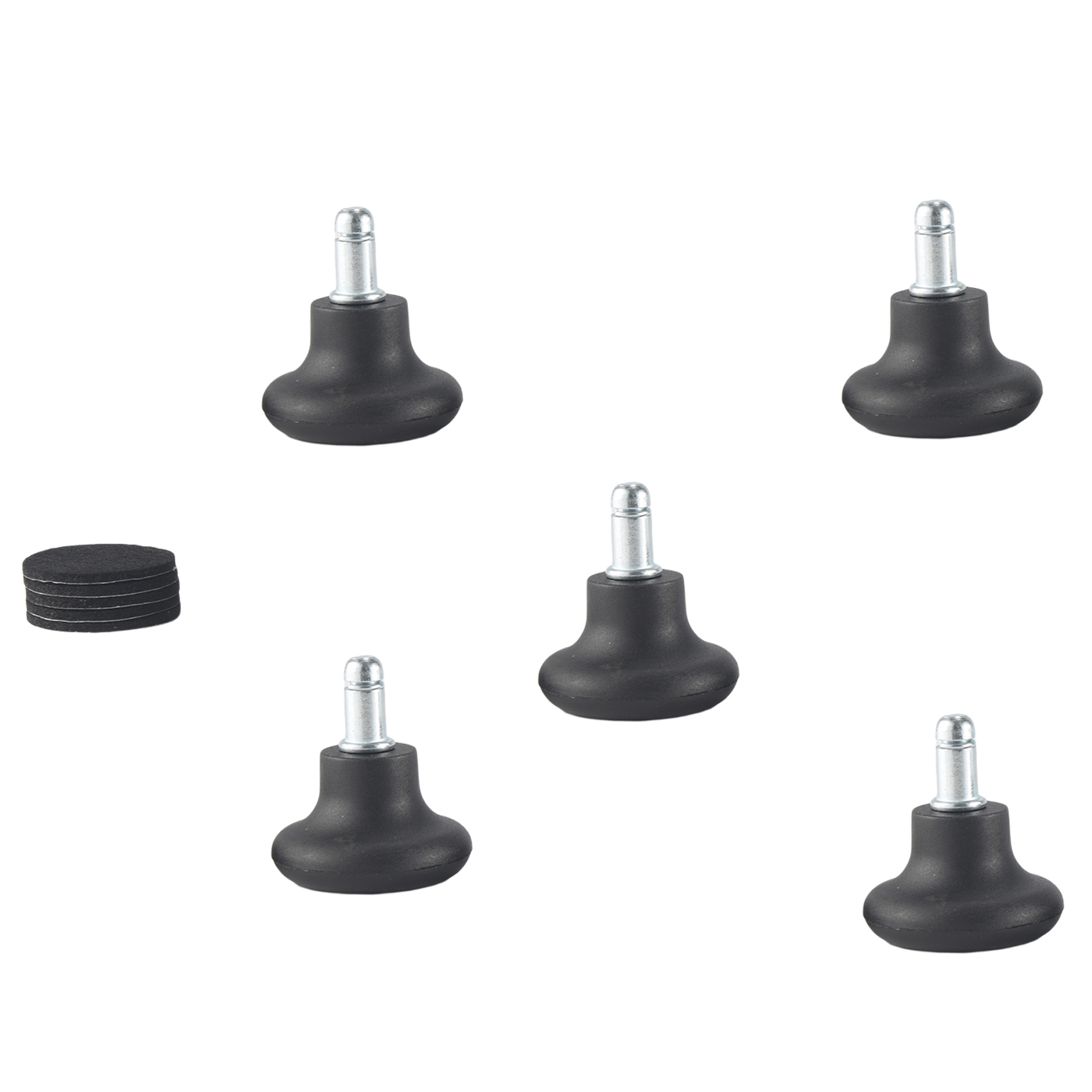 5 Pack Bell Glides for Office Chair Without Wheels,Stationary Castors