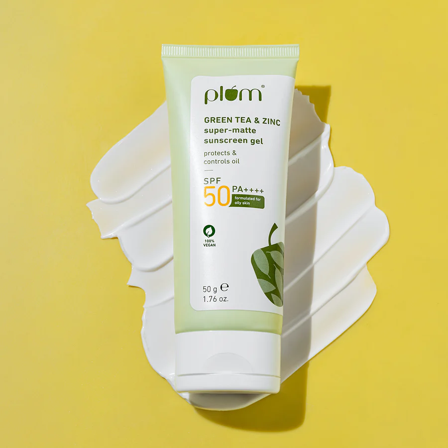 PLUM GREEN TEA & ZINC SUPER-MATTE GEL SUNSCREEN SPF 50+++ - 50GM